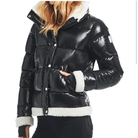 SAM. Gigi Shearling Trim down jacket size small new with tags - Picture 2 of 16